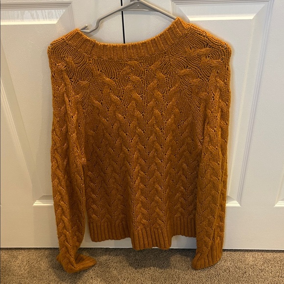 Lucky Brand Cable Knit Sweater in Warm Amber - Picture 2 of 4